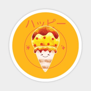 Japanese Kawaii Yellow and Orange Ice cream Magnet